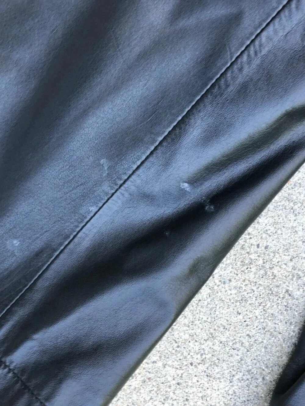 VTG WILSONS LEATHER PELLE STUDIO Leather Jacket Coat Men's LARGE Black Trench